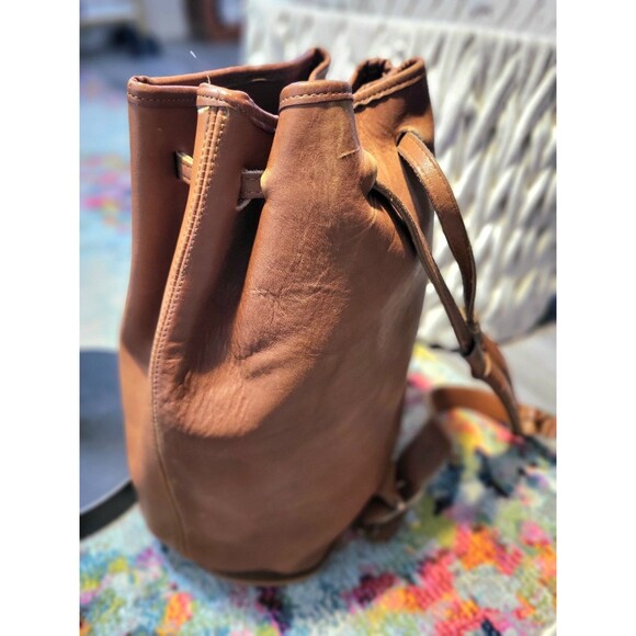 Vintage COACH The Sling Bixby Drawstring Bucket Leather Bucket Hobo British Tan - Picture 2 of 16